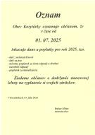 Dane a poplatky r. 2025